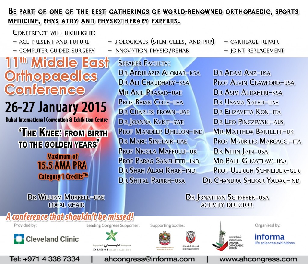 11th Middle East Orthopaedics Conference